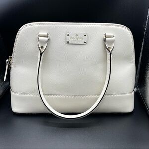 Kate Spade Off White Leather Wellesley Rachelle Satchel